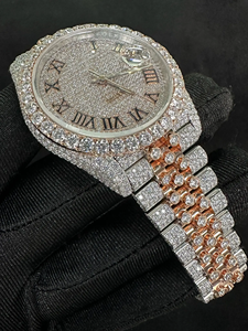 Luxury Men's Premium Quality Quartz <b>Watch</b> Top Selling Iced VVS Moissanite Diamond Bust Glass Dial Window <b>for</b> Fashion Business - Product Image 3