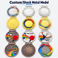 Médaille Métallique Personnalisable Vierge en Stock – Trophée Or, Argent, Bronze Personnalisé pour Basketball, Football – Récompenses, Artisanat Métallique, Souvenir avec Ruban