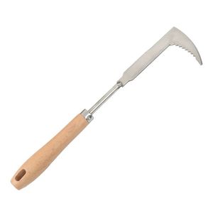 Stainless Steel Crevice <b>Weeding</b> <b>Knife</b> With Wooden Handle For Garden Weed Removal - Product Image 1