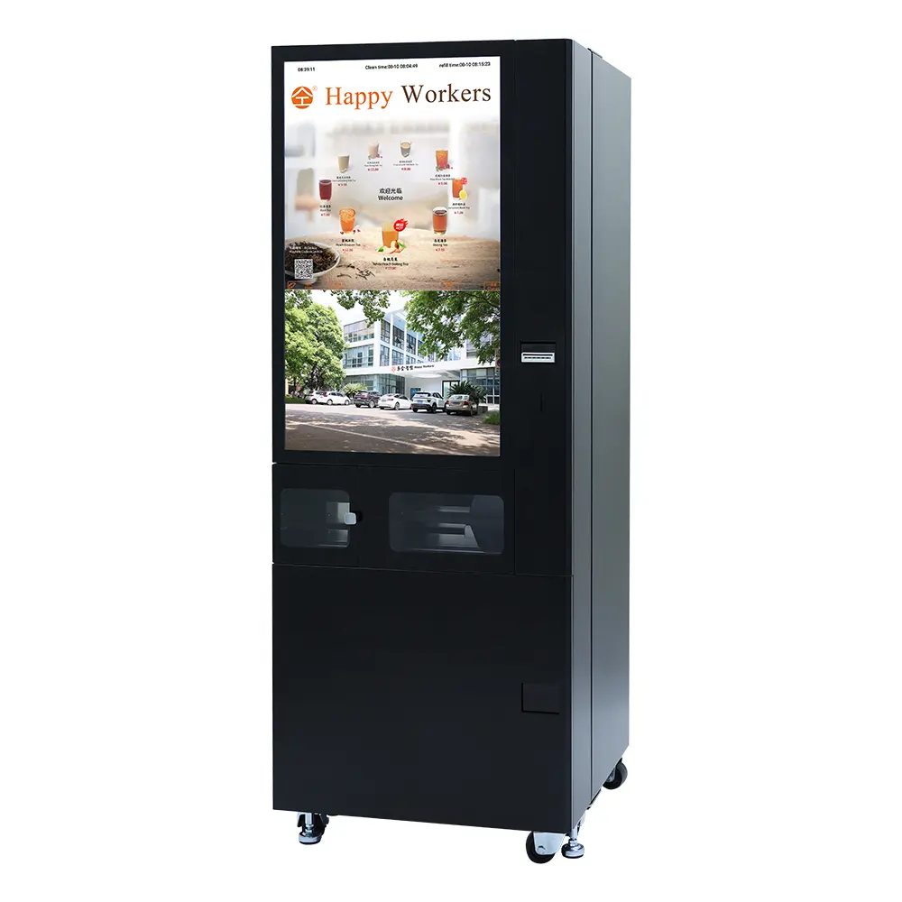 The New Listing Stand up Automated Tea Vending Machine with Ice Maker