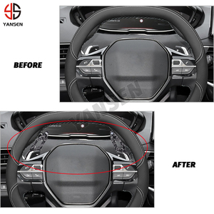 Per <span class=keywords><strong>Peugeot</strong></span> 508 208 <span class=keywords><strong>2008</strong></span> 5008 308 3008 GT SW Adesivi Estensori per Leve del Cambio al Volante DSG in ABS Fibra di Carbonio - Product Image 4