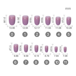 24 Uñas Postizas de Verano, Diseño de Color Sólido, Cobertura Completa, Pre-Encoladas, Reutilizables, Precio al por Mayor - Product Image 6