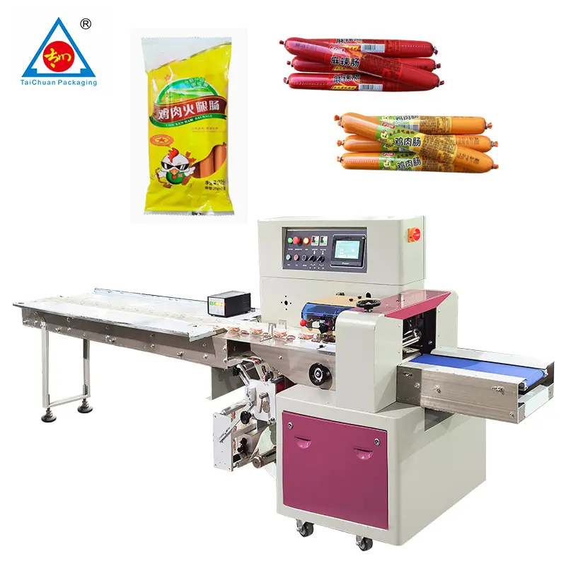 Ce certificate plastic packing belt machine price Low cost automatic cotton swab sausage candle pouch packing machine