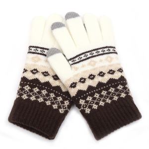 Guantes sin Dedos Cálidos de Invierno con Diseño Jacquard, Pantuflas Táctiles, Venta Directa - Product Image 3