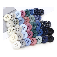 Kancing Baju Resin Putih Biru Pink Hijau 10.5mm Grosir Dengan 4 Lubang untuk Jas Bisnis