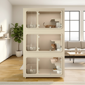 Enclos professionnel pour chat Villa Maison pour chat d'extérieur <span class=keywords><strong>avec</strong></span> arbre pour hôtel pour <span class=keywords><strong>animaux</strong></span> de compagnie Utilisation en animalerie Cages pour <span class=keywords><strong>animaux</strong></span> de compagnie multifonctions Maisons - Product Image 2