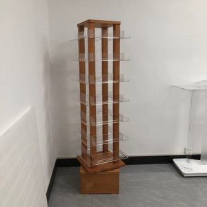 Acrylic và gỗ hiển thị trường hợp xoay hiển thị Đứng Xoay kệ sách đứng - Product Image 3