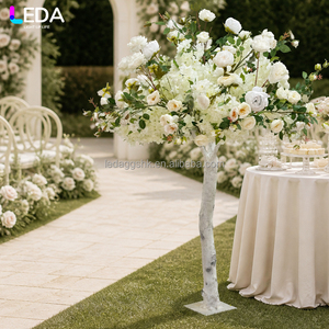 Árbol de Rosas Blancas Artificiales LEDA para Decoración de Eventos en Interiores, Árbol de Flores de Cerezo de 1.8m para Fondo de Boda y Pasillo - Product Image 1