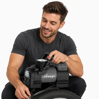 Nouvelle pompe à air électrique portable numérique 12V DC en métal avec moniteur de pression des pneus pour voiture, compresseur d'air