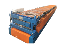 Machine de fabrication de carreaux d'acier double couche