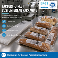 Sacs à pain micro-perforés respirants anti-humidité en gros, emballage alimentaire en PE de qualité alimentaire pour boulangerie