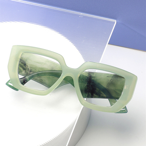 Thời Trang Màu Xanh Ngăn Chặn Ánh Sáng Kính Lunettes De Soleil Kính Mắt Khung Phụ Nữ Cổ Điển Kính Mắt Khung Quang Học - Product Image 2