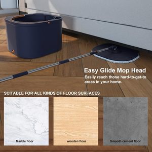 Hand Free Best Selling Wet and Dry <b>Microfiber</b> <b>Mop</b> and Bucket Set Floor Cleaning Easy <b>Mop</b> With Folding Bucket - Product Image 5