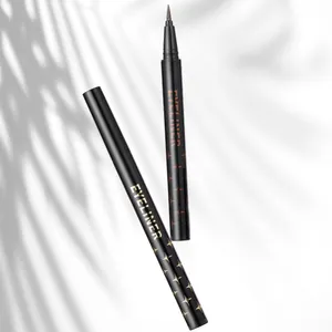 Custom Private Label Makeup Ultra Fine Flexible Brush Tip Black Glitter Waterproof Pearl Liquid Eyeliner