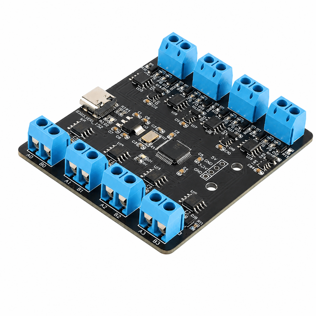YR-6028 USB Type-C to 8-Channel RS485 Serial UART Hub Module YR-6028