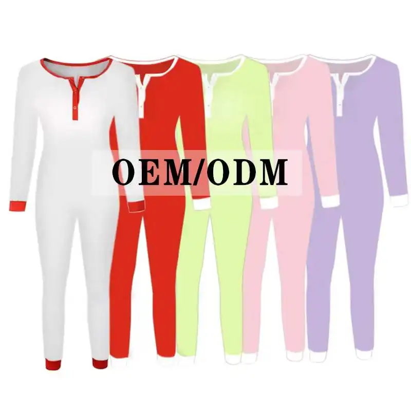 Custom Print Rompertjes Voor Vrouwen Pyjama Zijde Plus Size Lange Mouw Pyjama Volwassen Onesie Voor Vrouwen