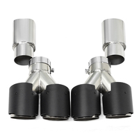 Embouts d'échappement pour GT50 GT53 AMG Upgrade GT63 en acier inoxydable 304 avec embouts de tuyau d'échappement quadruples ronds en fibre de carbone
