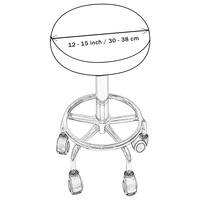 Housse de protection pour chaise ronde, en Spandex extensible, housse de siège pour chaise de bureau, housse de siège respirante