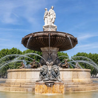 Fontaine Commerciale Personnalisée en Acier Inoxydable OEM, Sculpture d'Extérieur, Conception et Installation Clé en Main Direct Usine pour Villa et Place, RGB