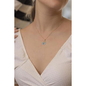 <b>Gold</b> <b>14K</b> Fine Pendant <b>Necklace</b> with Charms - Product Image 1