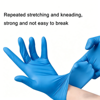 Guantes de Nitrilo Desechables Azules Brillink para Uso Doméstico, Talla Mediana, Sin Polvo, Sin Látex, Impermeables, Duraderos, Cómodos, Resistentes, para Alimentos