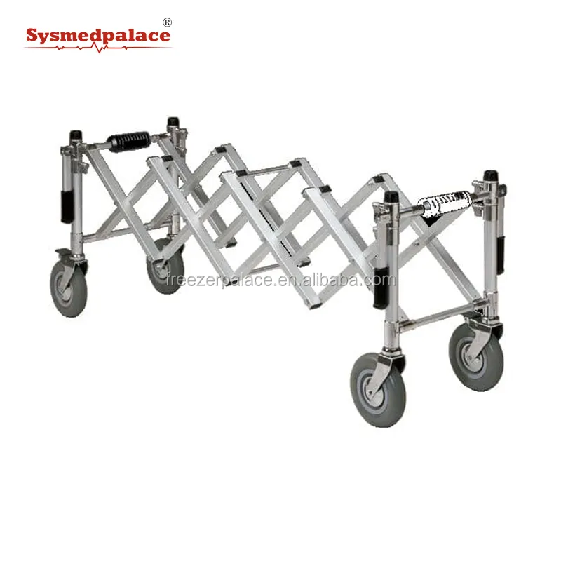 Sysmedical Aluminum alloy transport functions good price funeral cadaver coffin lifter funeral coffin trolley