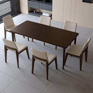 Chaise de salle à manger en bois massif, style nordique japonais, design de restaurant, <span class=keywords><strong>café</strong></span>, chaise en bois et cuir L044 - Product Image 6