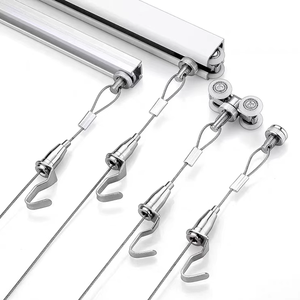 Kit d'éclairage mural réglable système de suspension de câble en acier inoxydable avec pince de câble de piste fil de soudage coupe flexion - Product Image 1