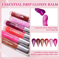 Huile de brillant à lèvres repulpantes de teinte biologique végétalienne de haute qualité marque privée longue durée hydrate paillettes Base de brillant à lèvres en gros en vrac