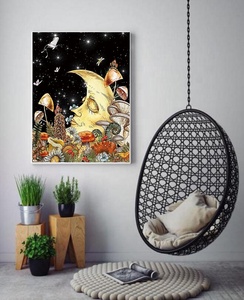 Fiore Astratto Mr. Kit Fai-da-te per Pittura Diamantata Notte <span class=keywords><strong>di</strong></span> <span class=keywords><strong>Luna</strong></span> per Adulti, Stampa Artistica in Cristallo, Tessuto Acrilico per Dot Painting - Product Image 2