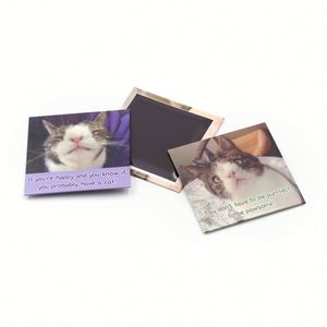 Custom High Quality Metal Photo 3D Cute Kitten Refrigerator Magnets Tourist Souvenir Tinplate <b>Fridge</b> Magnet - Product Image 3