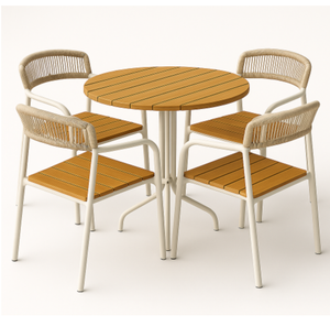 [BeNK] New Design 5PC Durable Outdoor Rope <b>Dining</b> <b>Set</b> for Outdoor Garden Porch Garden Backyard Lawn Furniture - Product Image 6