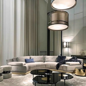 Sofá Modular de Diseño Italiano Moderno, Curvo, de Lujo, en Terciopelo, FENDII <span class=keywords><strong>ARTU</strong></span>, para Sala de Estar, Gimnasio, Sótano o Villa - Product Image 2