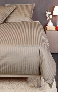 Produttore 100% <span class=keywords><strong>set</strong></span> di biancheria da letto in tessuto di cotone 300TC lenzuola in cotone a righe tinta unita copripiumini - Product Image 2