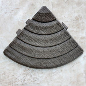 แผ่นกันกระแทกมุมพื้นพลาสติกรูปพัด สีเทา ขนาดเส้นผ่านศูนย์กลาง 6.5 ซม. สำหรับพื้นกลางแจ้ง - Product Image 2