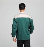 Veste de travail réfléchissante en gros avec logo personnalisé |   Uniforme de travail industriel à manches longues avec col contrasté pour travaux en extérieur