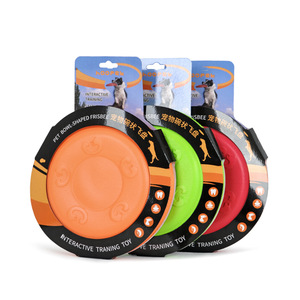 Dog Frisbee <b>Toy</b> <b>For</b> Large Breeds Rubber Outdoor Training Play Equipment Solid Color <b>Interactive</b> <b>Pet</b> <b>Toys</b> - Product Image 5