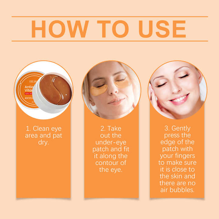 FCJ EELHOE Eye Bag Care Under-Eye Patch Vitamin C Infused Eye Bag Moisturizer and Cools the Skin Around the Eyes