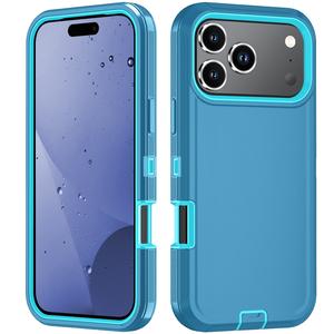 Étui de protection intégrale robuste Defender 3-en-1 avec clip ceinture et béquille rotative à 360° pour <span class=keywords><strong>iPhone</strong></span> 17 Pro Max 17 Air - Product Image 2