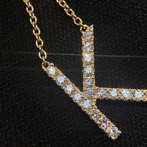 Custom Jewelry Lab Diamonds K <b>Letter</b> Pendant 9k 10k 18k Gold Elevate Your Style With These Stunning Pieces - Product Image 2