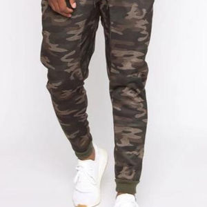 กางเกงจ็อกเกอร์ผ้าแคนวาสลายพรางสำหรับผู้ชาย ทรงปกติ สีเข้มกลาง ใส่เล่นกีฬา ออกกำลังกาย แต่งแพทช์ กันยับ แฟชั่นลำลอง สไตล์ขายส่ง - Product Image 4