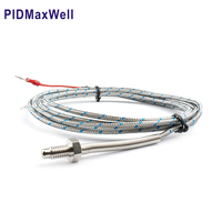 M6 Schraubbarer K/J Typ Thermoelement-Sensor mit 2m Geflechtdraht, Edelstahlsonde für Industrietemperaturmessung