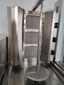 Máquina de gebab de acero inoxidable, <span class=keywords><strong>parrilla</strong></span> de barbacoa, Shawarma, tres quemadores - Product Image 5