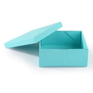 Couvercle de boîte-cadeau de luxe pliable bleu écologique personnalisé fabriqué en usine stratification mate de haute qualité 4C matériaux recyclés - Product Image 5