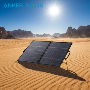 Panneau solaire Anker Solix PS100 100W résistant aux rayures, construction robuste et durable, toutes saisons, fiable en hiver au Royaume-Uni - Product Image 1