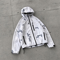Veste coupe-vent de haute qualité pour hommes, impression numérique intégrale, design personnalisé, fermeture éclair, imperméable, veste coupe-vent pour hommes