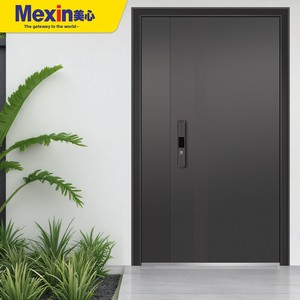 Meixin Modern Interior Villa Use Steel Waterproof Anti-Theft Security <strong>Door</strong> with Fingerprint Lock Smart Home - Product Image 2