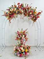 L-R527 Boule de fleurs colorée personnalisée de luxe pour décoration de mariage, fleurs artificielles roses et blanches, fleurs de mariage, centre de table