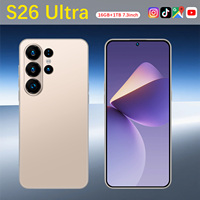 Smartphone S26 Ultra 7,3 pouces 90Hz LED Android 15 16 Go 1 To 108 MP 8800 mAh Deca Core 5G Double SIM Carte TF Face ID GPS