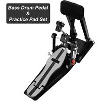 HUASHENG GB01 Foldable Adjustable Steel Bass Drum Practice Pedal Portable Beginner-Friendly Self-Study Training Tool